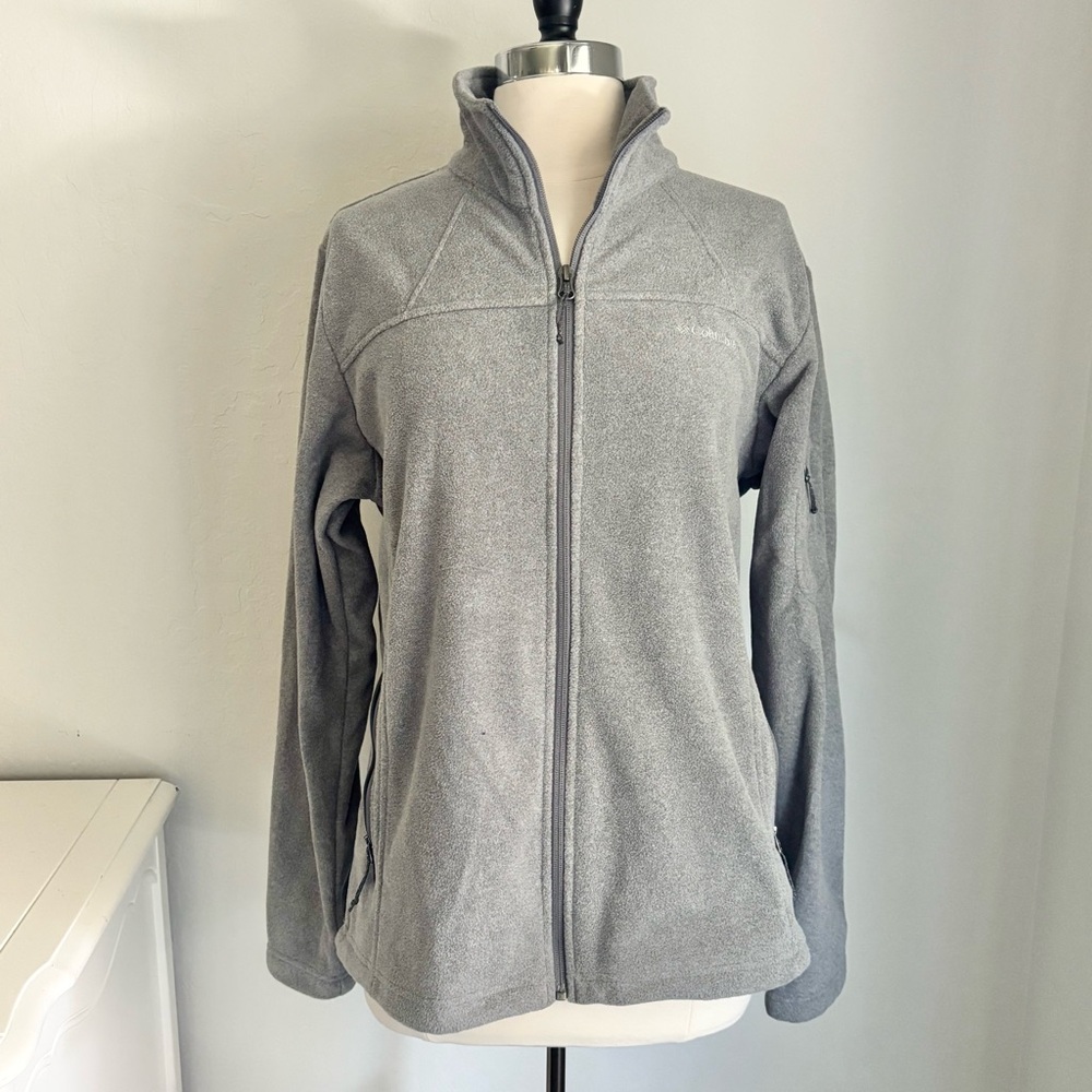 Columbia Women’s Fast Trek II Fleece Zip Up Jacket Gray, XL